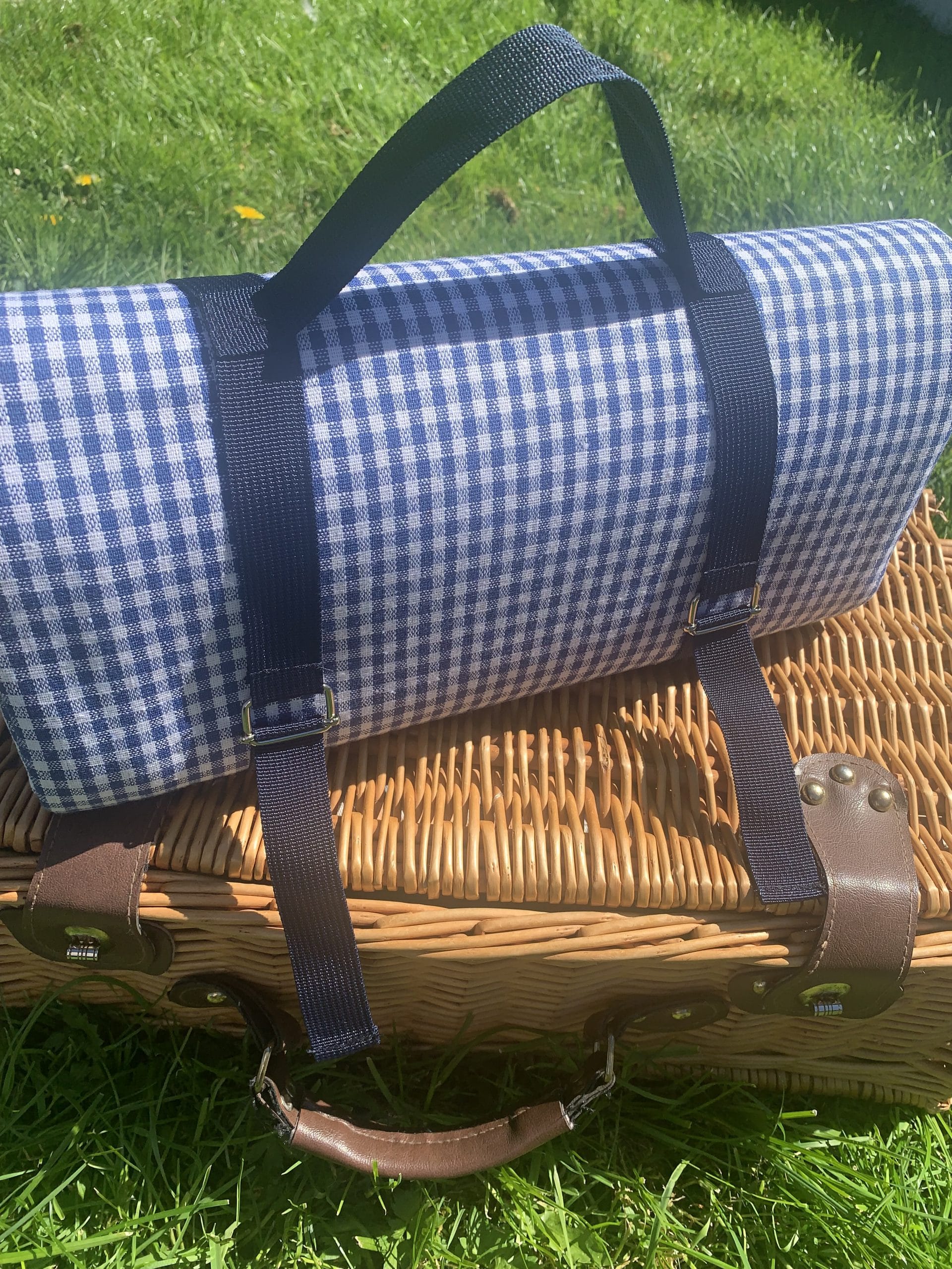 Picnic Blanket - Blue Gingham