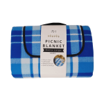 Extra Large Waterproof Picnic Blanket - Blue check
