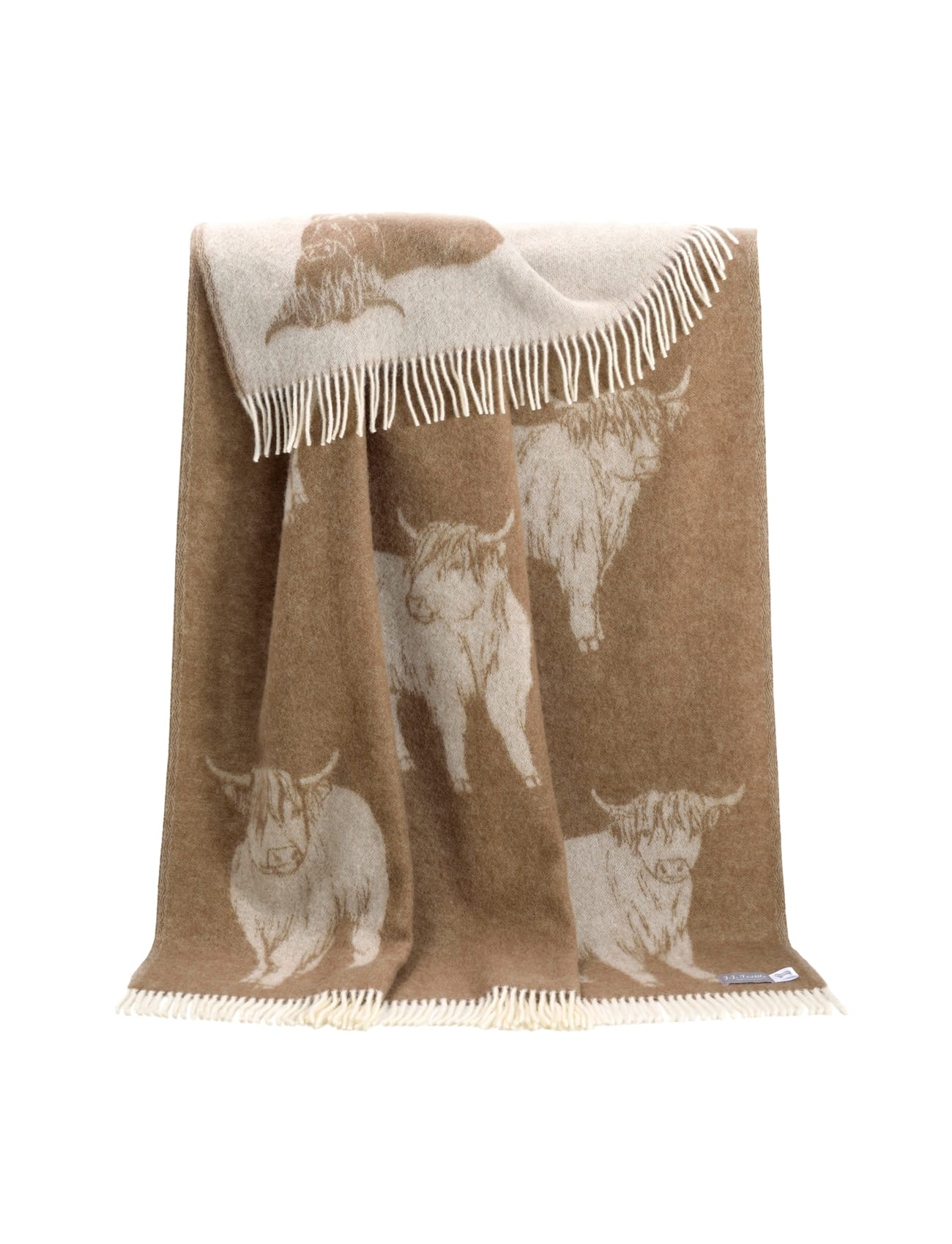 Highland Cow Themed Reversible Throw