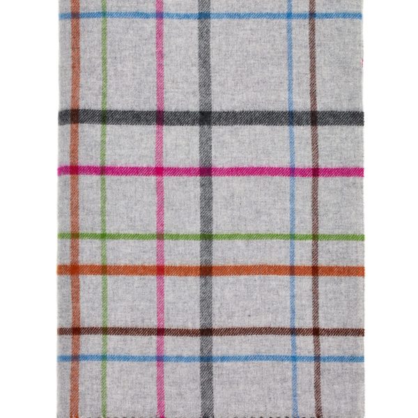Windowpane grey throw