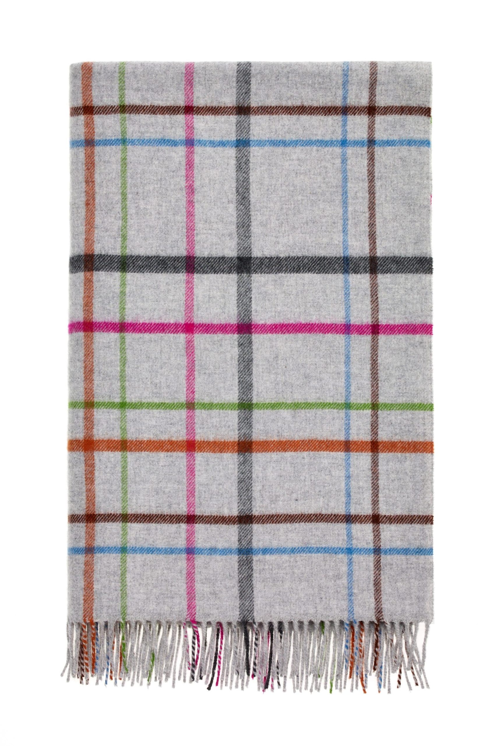 Windowpane grey throw