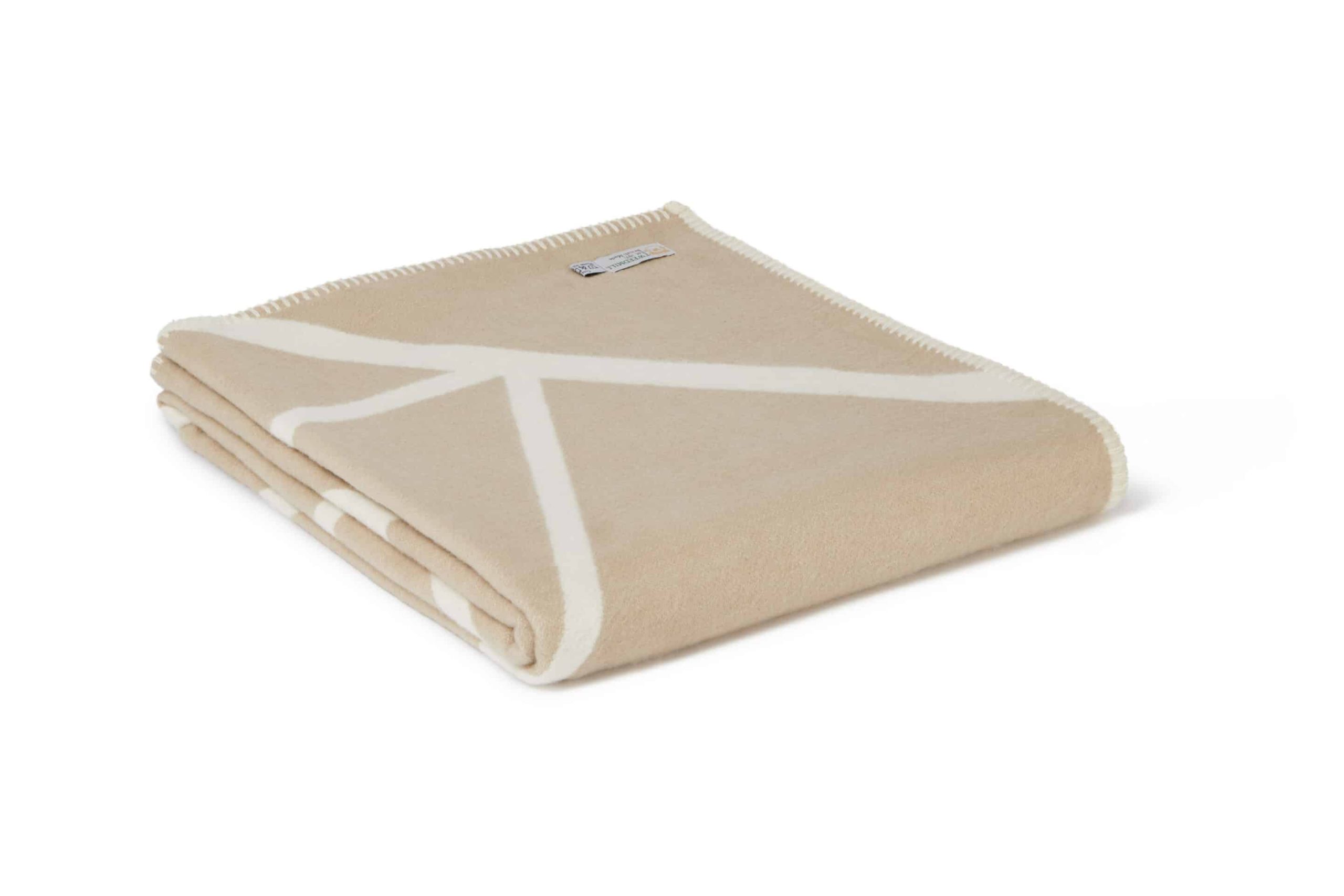 Cotton Reversible Twig Beige Throw