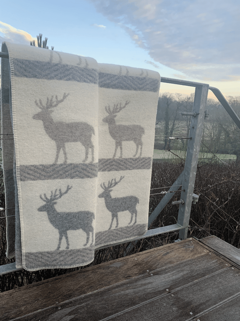 Deer Themed Reversible Blanket