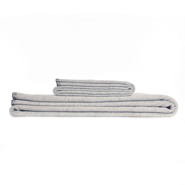 Silver Grey Fleece Throw