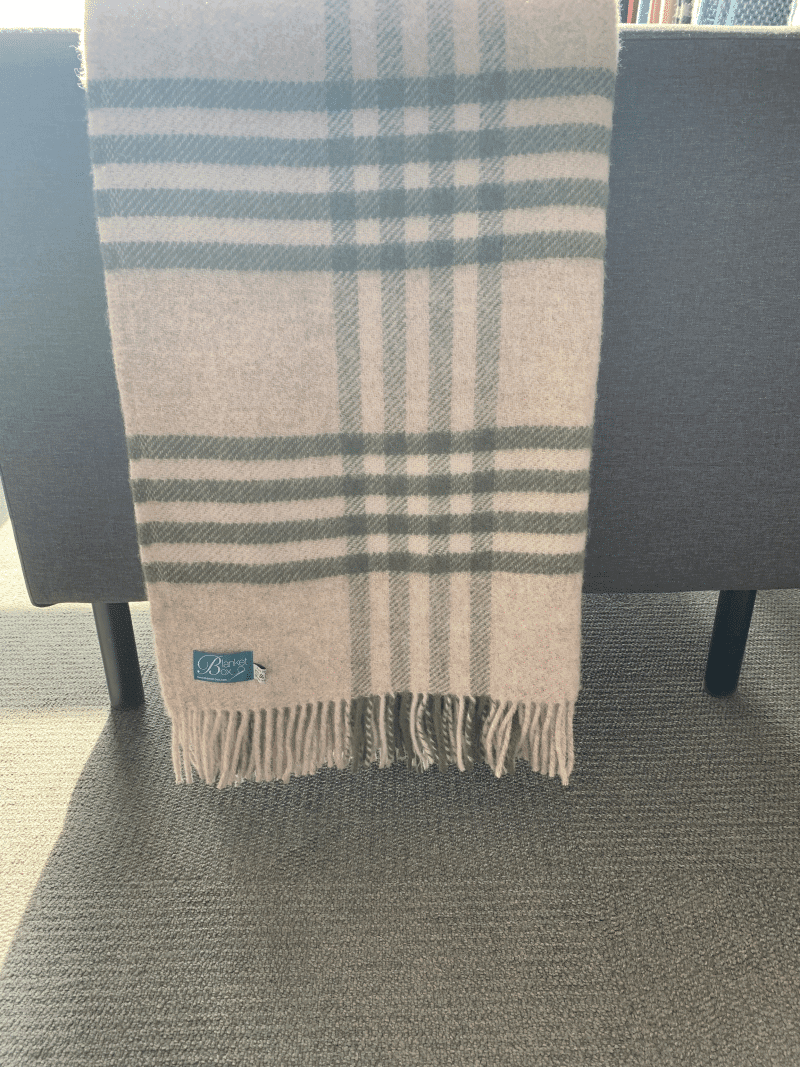 Extra Large Hex Check Olive Throw
