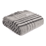 Extra Large Hex Check Charcoal Throw