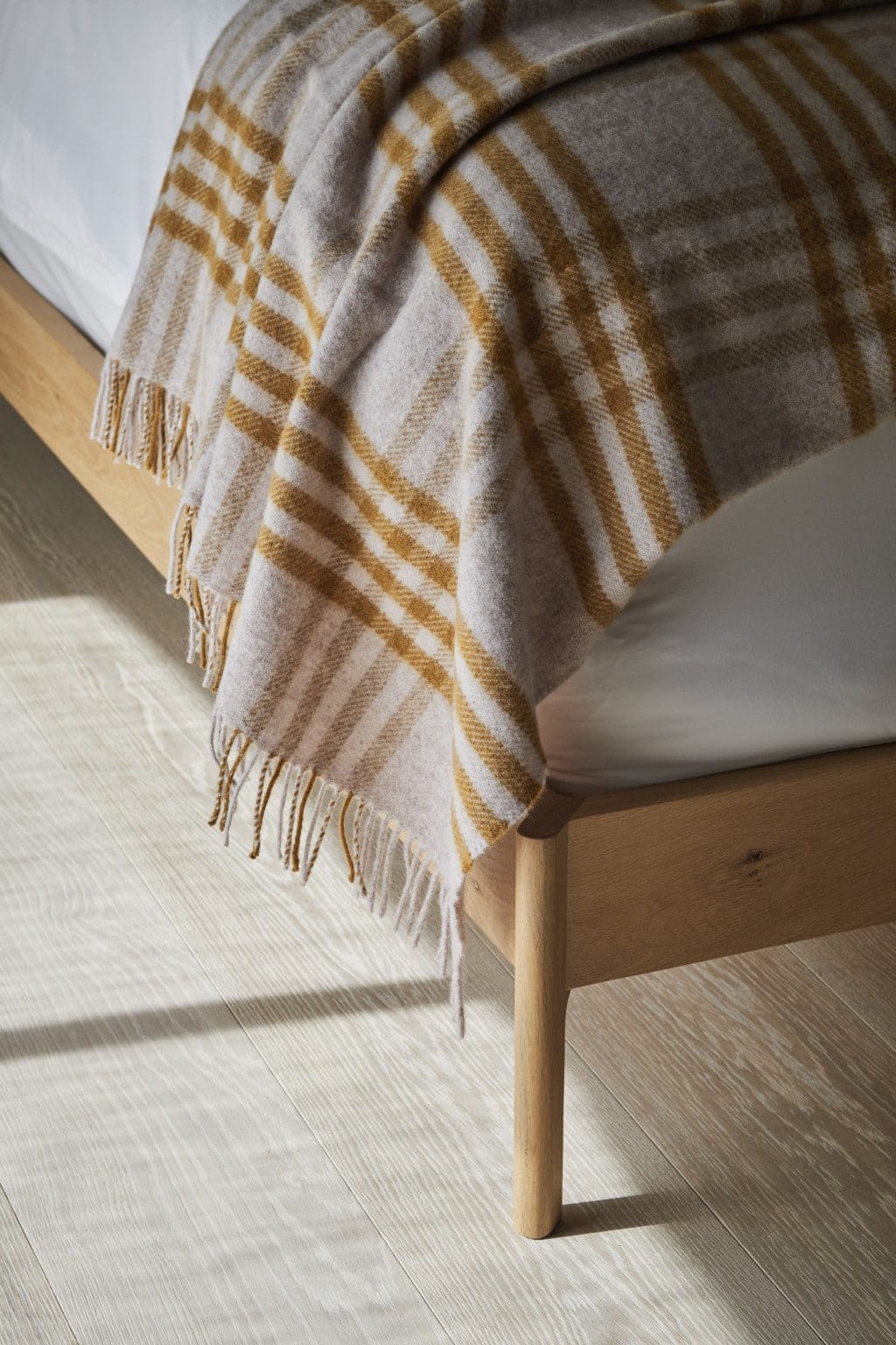 Extra Large Hex Check Mustard Throw
