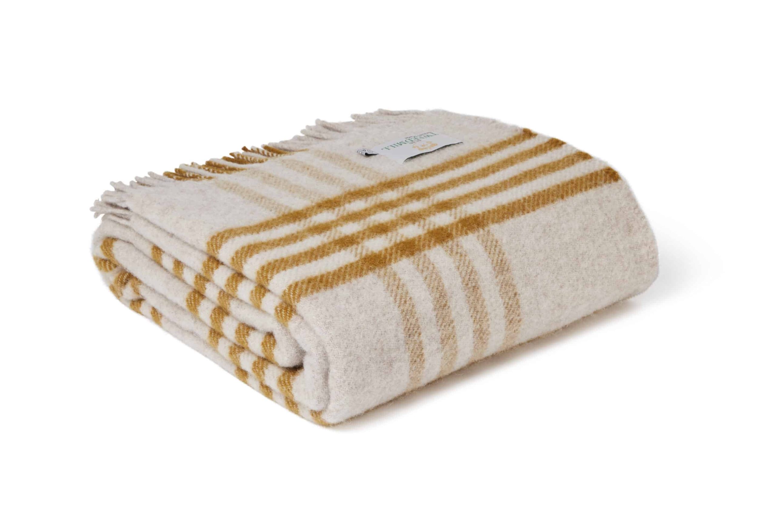 Extra Large Hex Check Mustard Throw