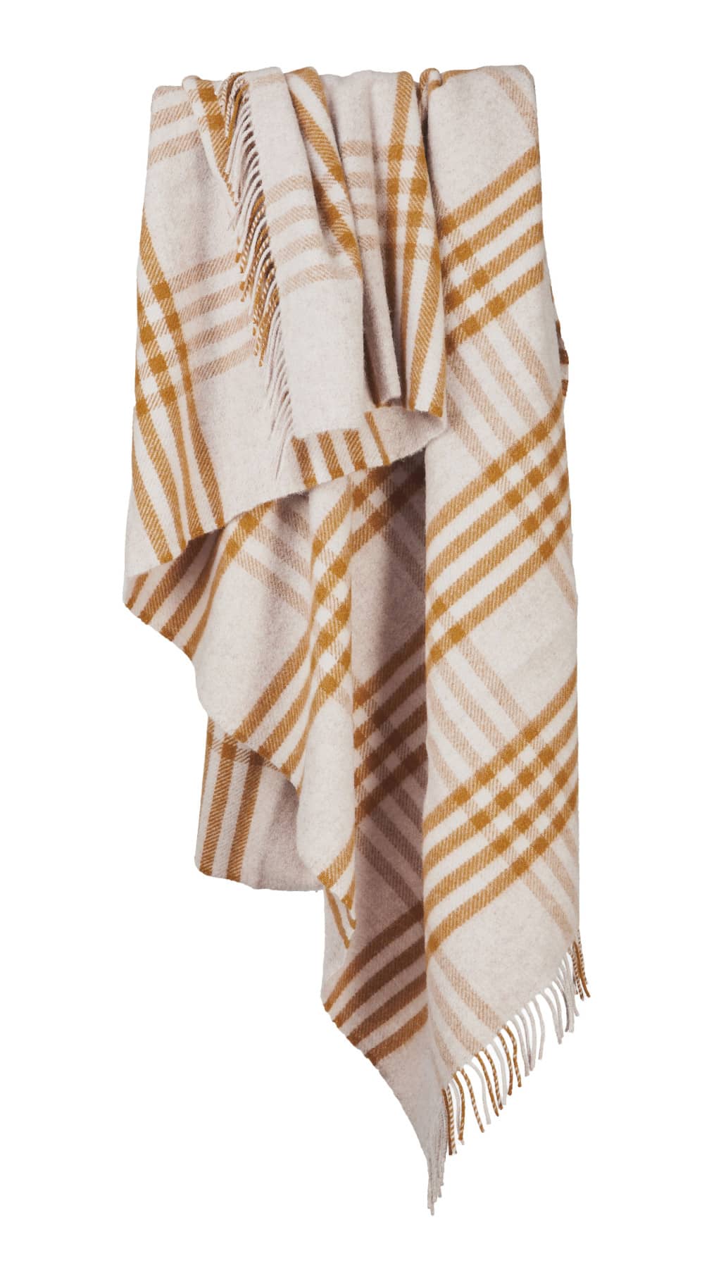 Extra Large Hex Check Mustard Throw