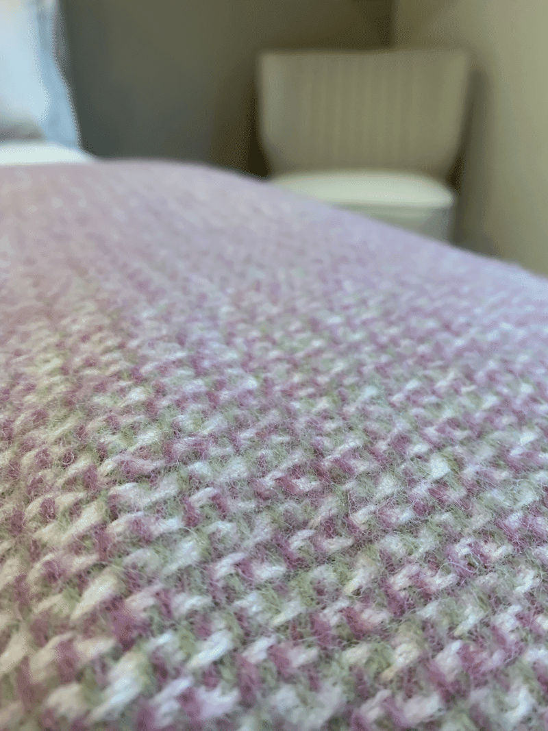 Pure New Wool Illusion Throw in Raspberry