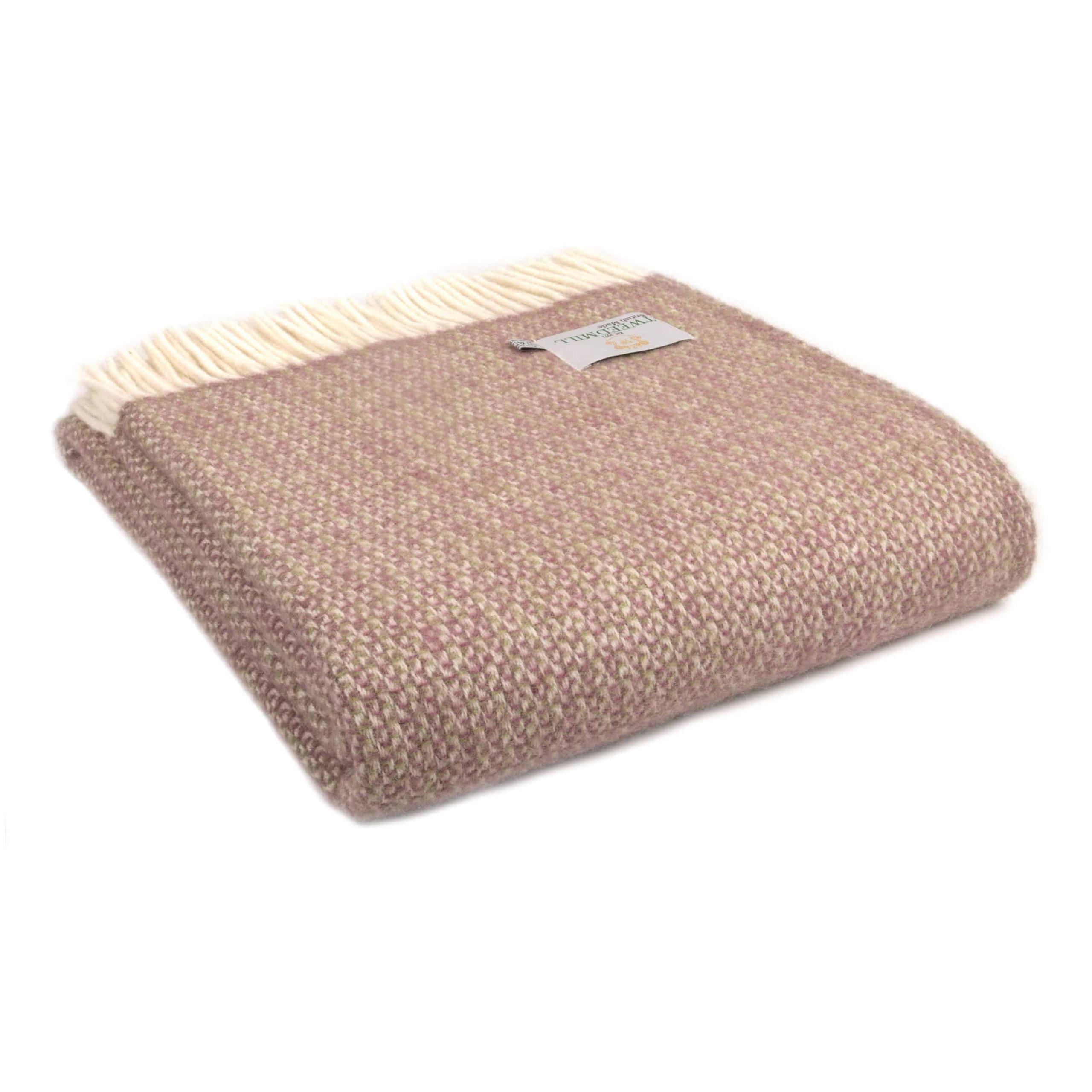Pure New Wool Illusion Throw in Raspberry