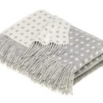 Merino Lambswool Grey Spot Throw by Bronte