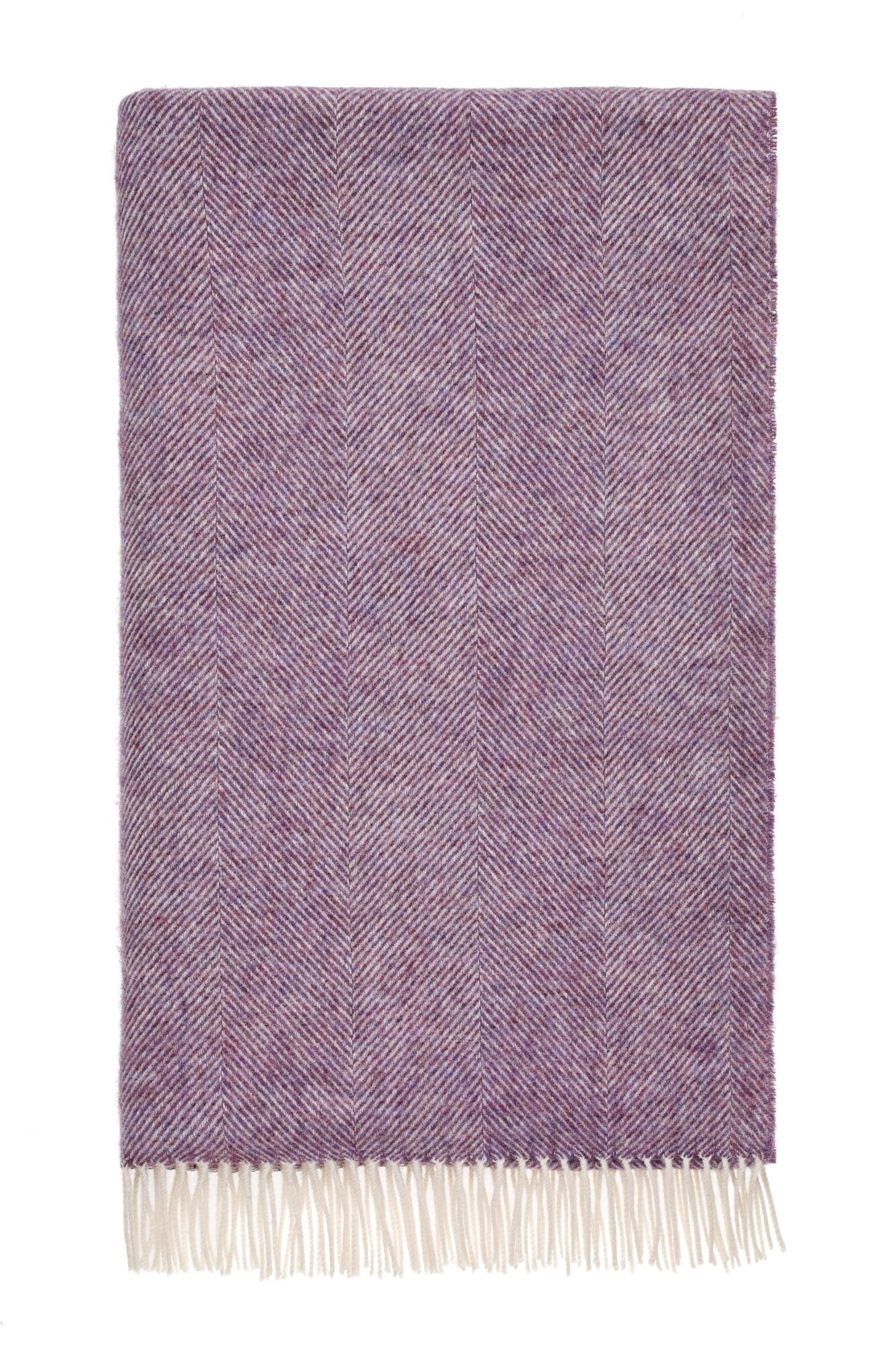Herringbone Throw /Blanket in Lavender