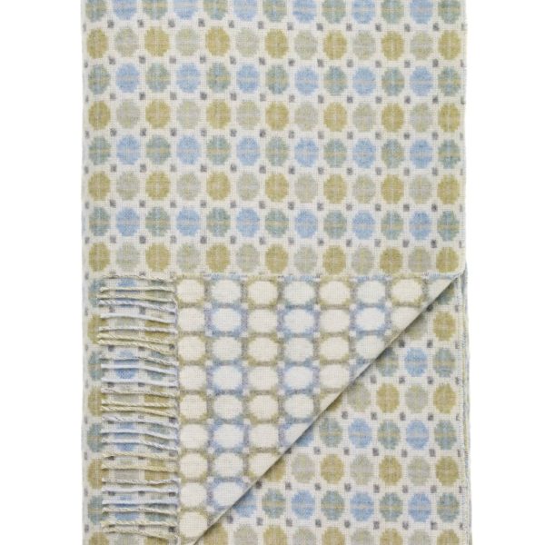 Milan Blue Lambswool Throw