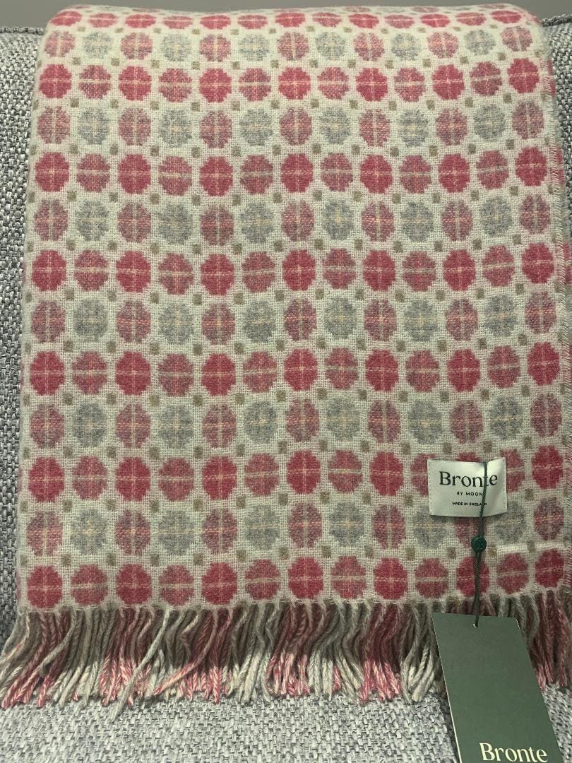 Milan Pink Lambswool Throw