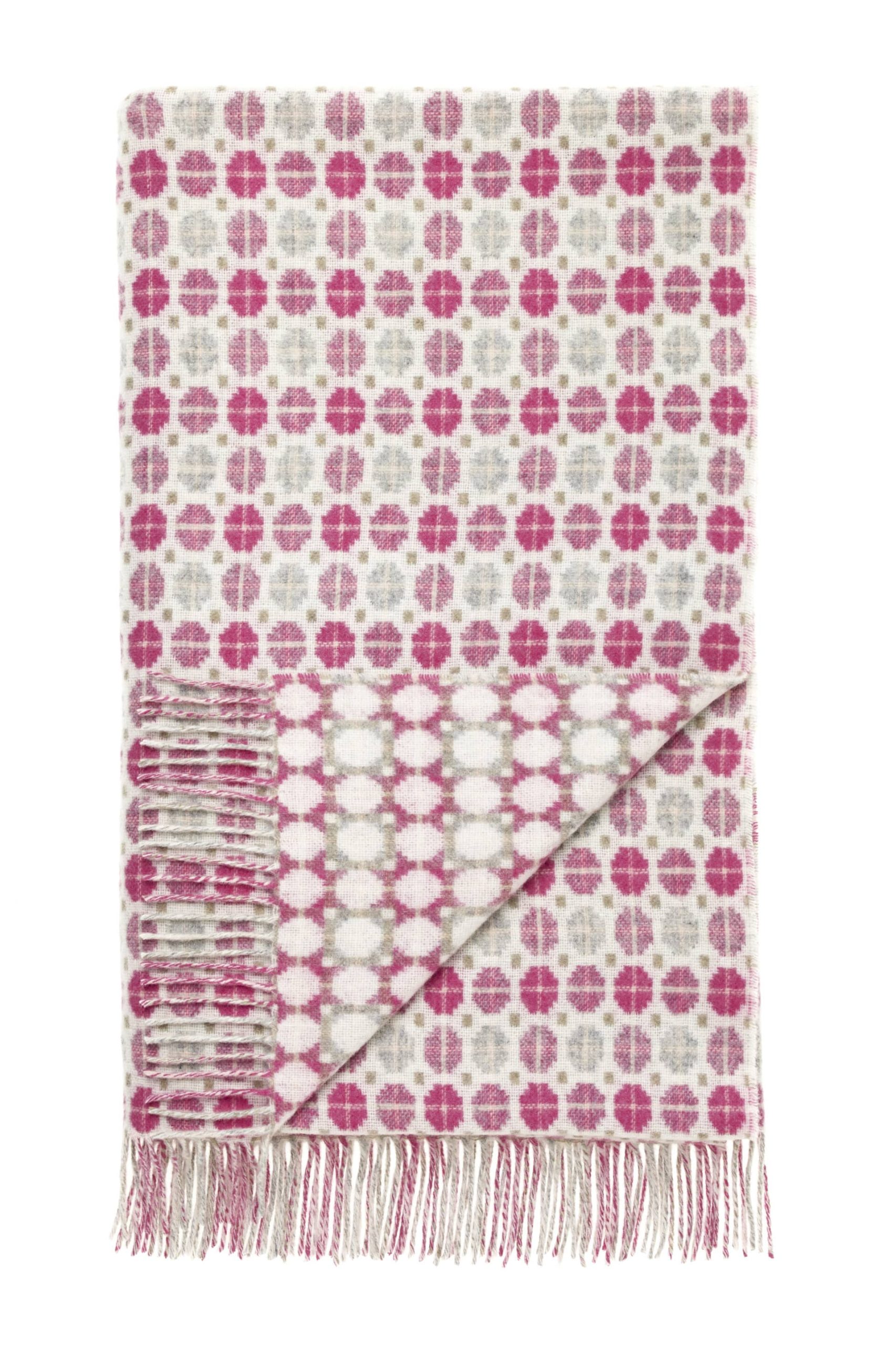 Milan Pink Lambswool Throw