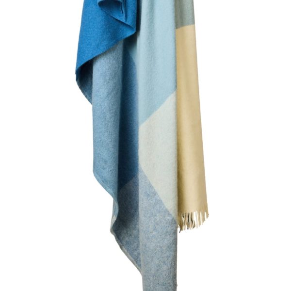 Extra Large Paddock Check Blue Throw