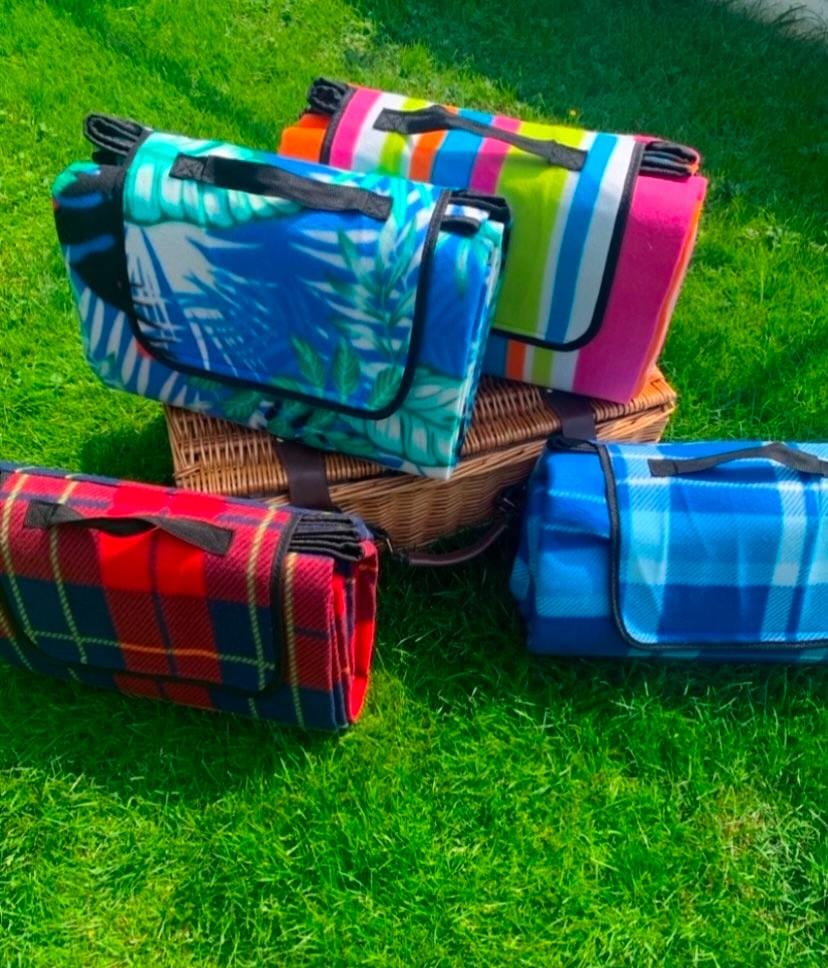 Extra Large Waterproof Picnic Blanket - Red Check