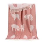 Pure New Wool Piglet Themed Throw