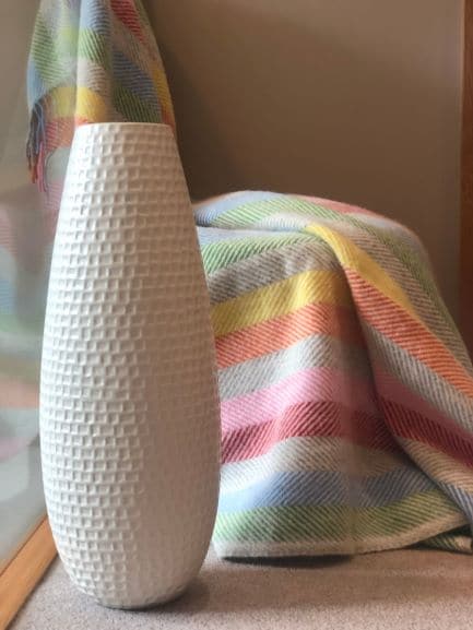 Pure New Wool Striped Rainbow Throw