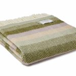 Stripe Pure New Wool Throw Botanical
