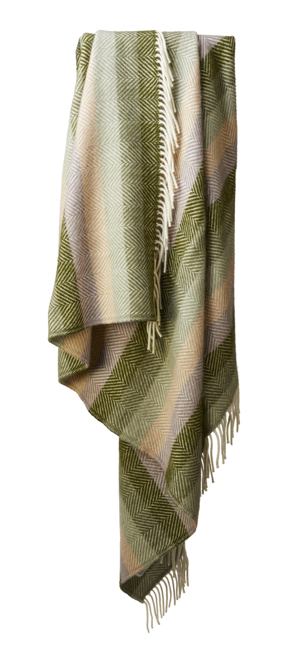 Stripe Pure New Wool Throw Botanical