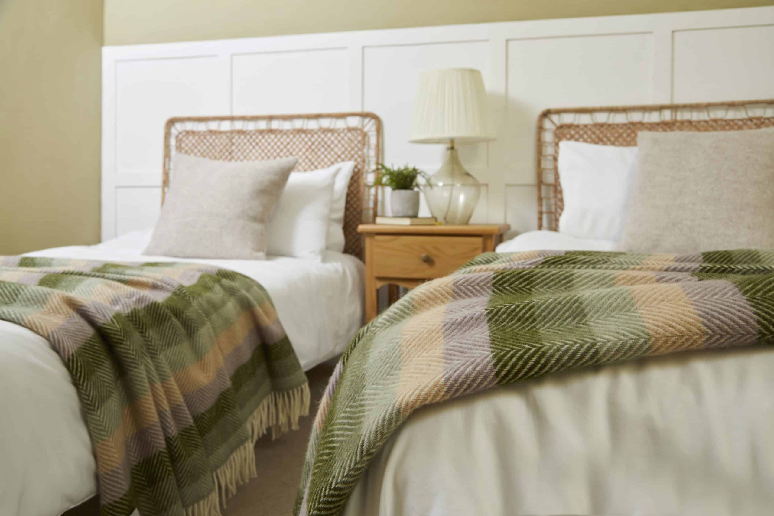 Stripe Pure New Wool Throw Botanical