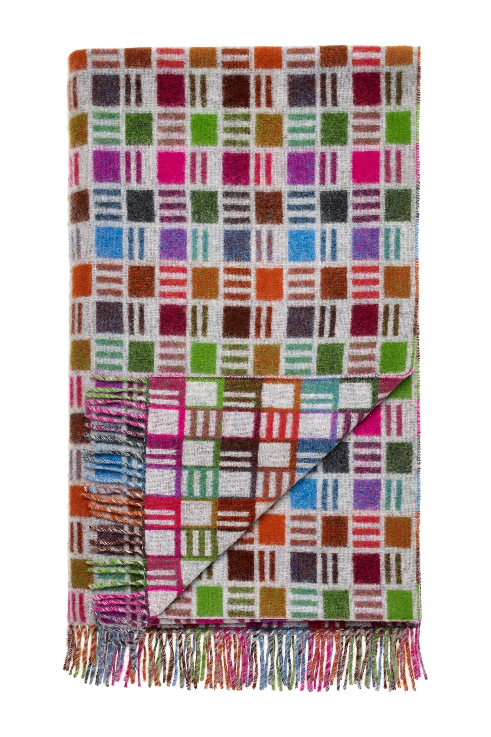Ribbon Multi Grey throw
