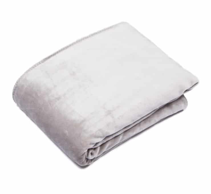 Cosy Silver Reversible Throw Blanket
