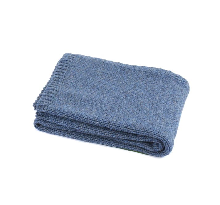 Knitted Throw-Blue Slate