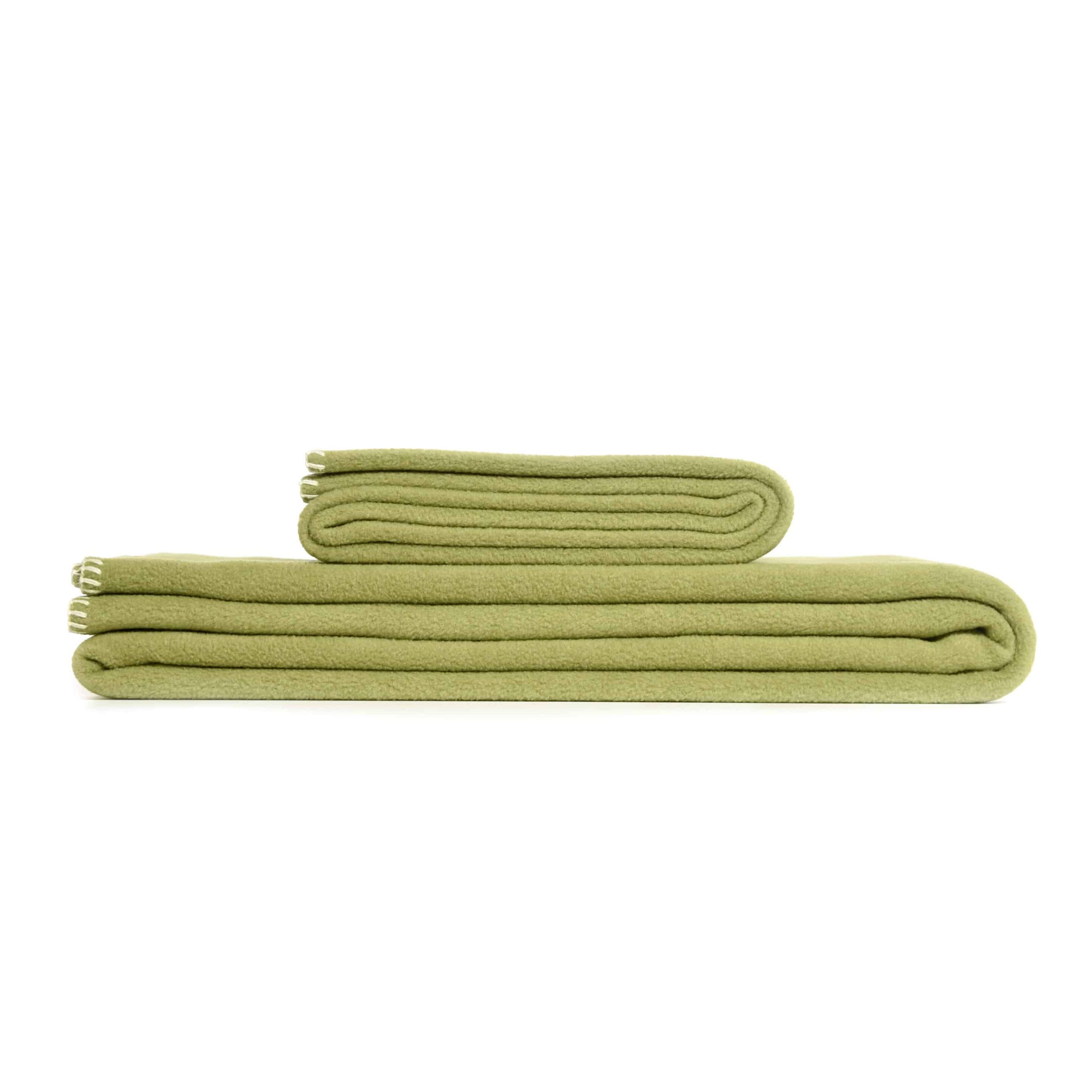 Parsley Green Fleece Throw Blanket