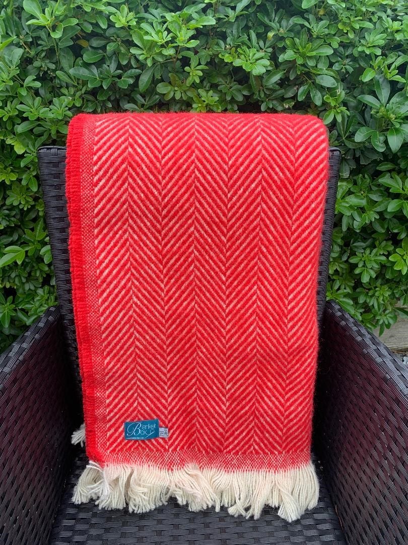 Large Recycled Chevron Wool Throws