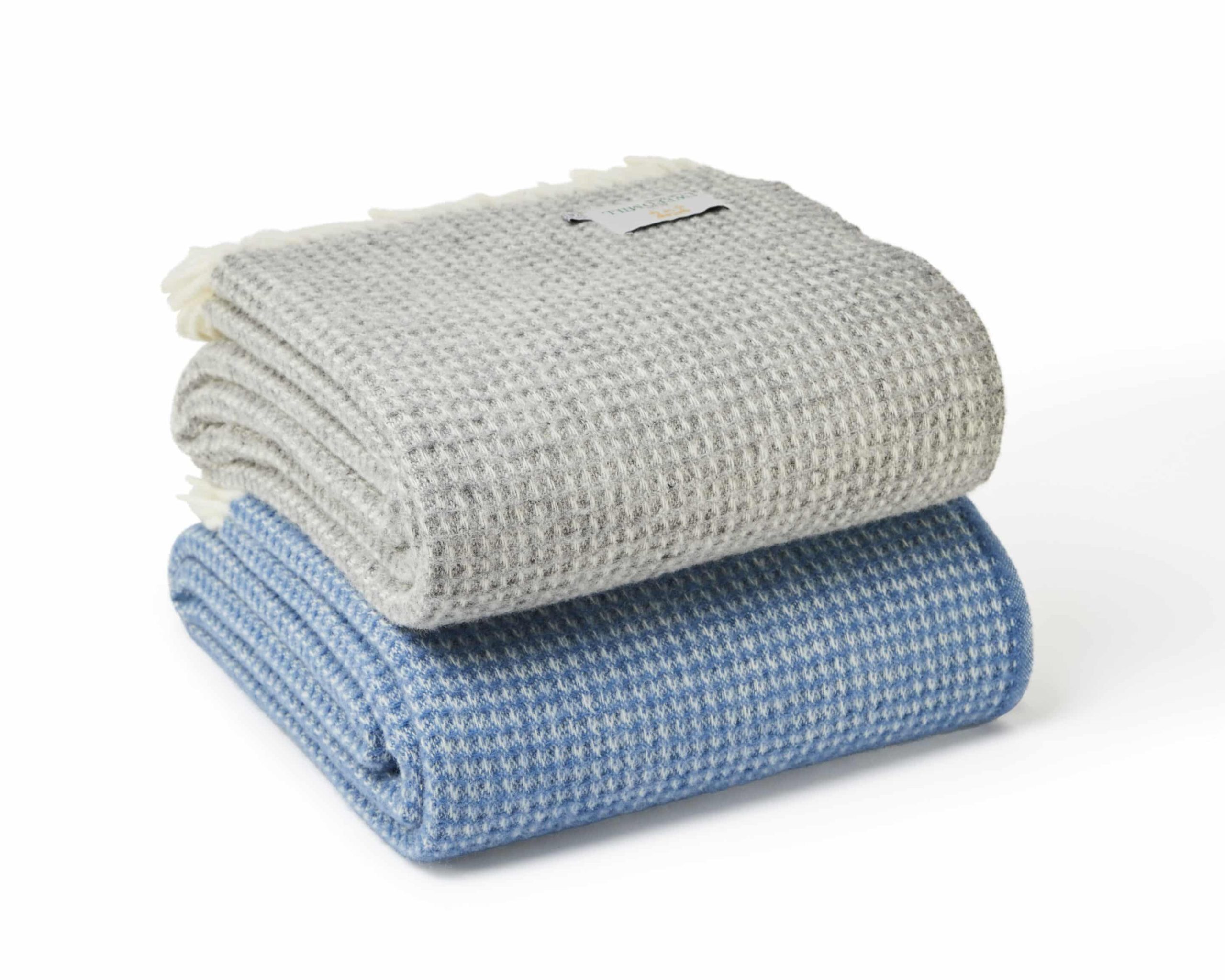 Extra Large Blue Waffle Throw