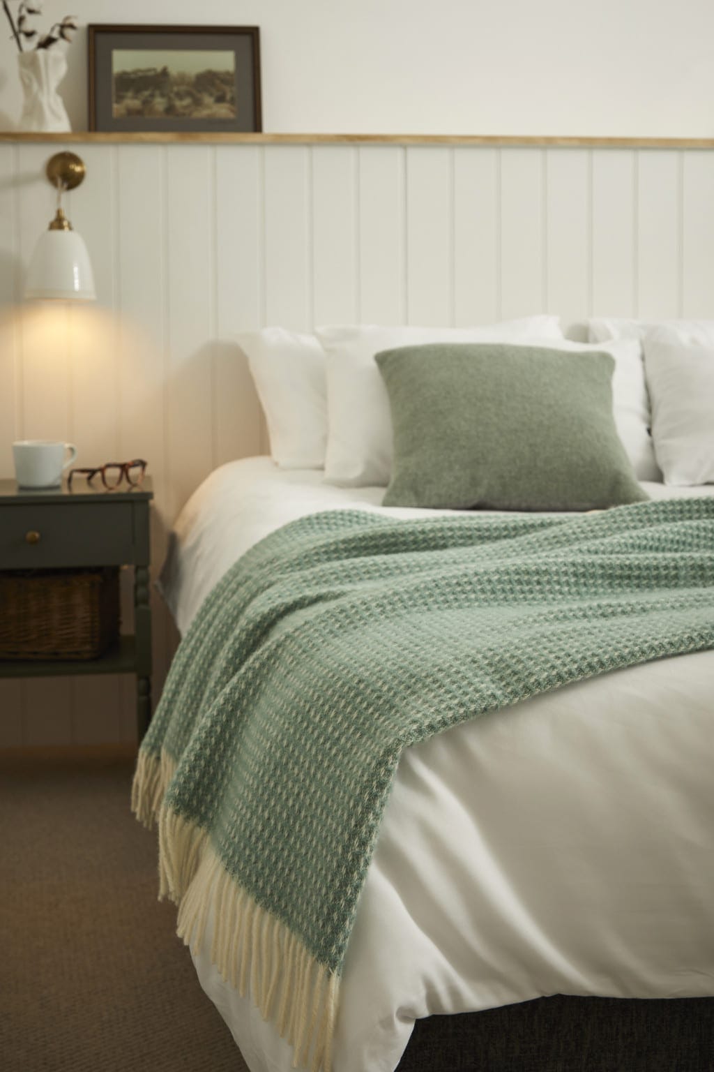 Extra Large Sea Green Waffle Throw
