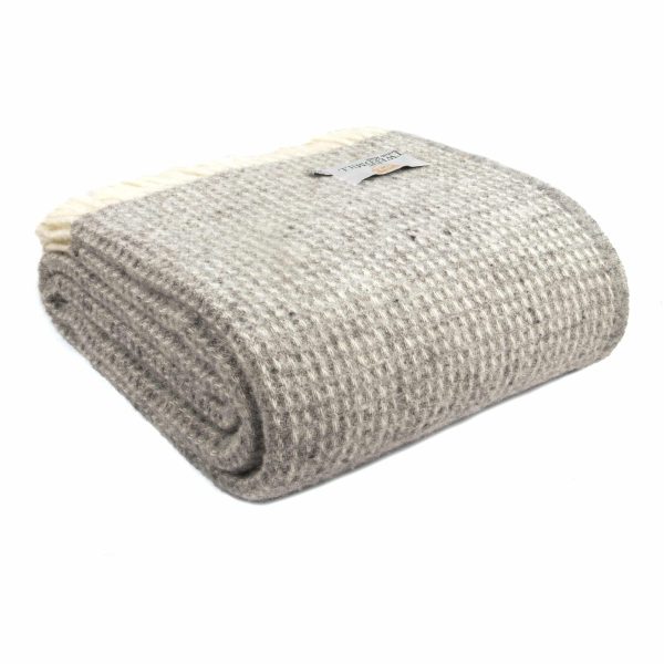 Extra Large Grey Waffle Throw