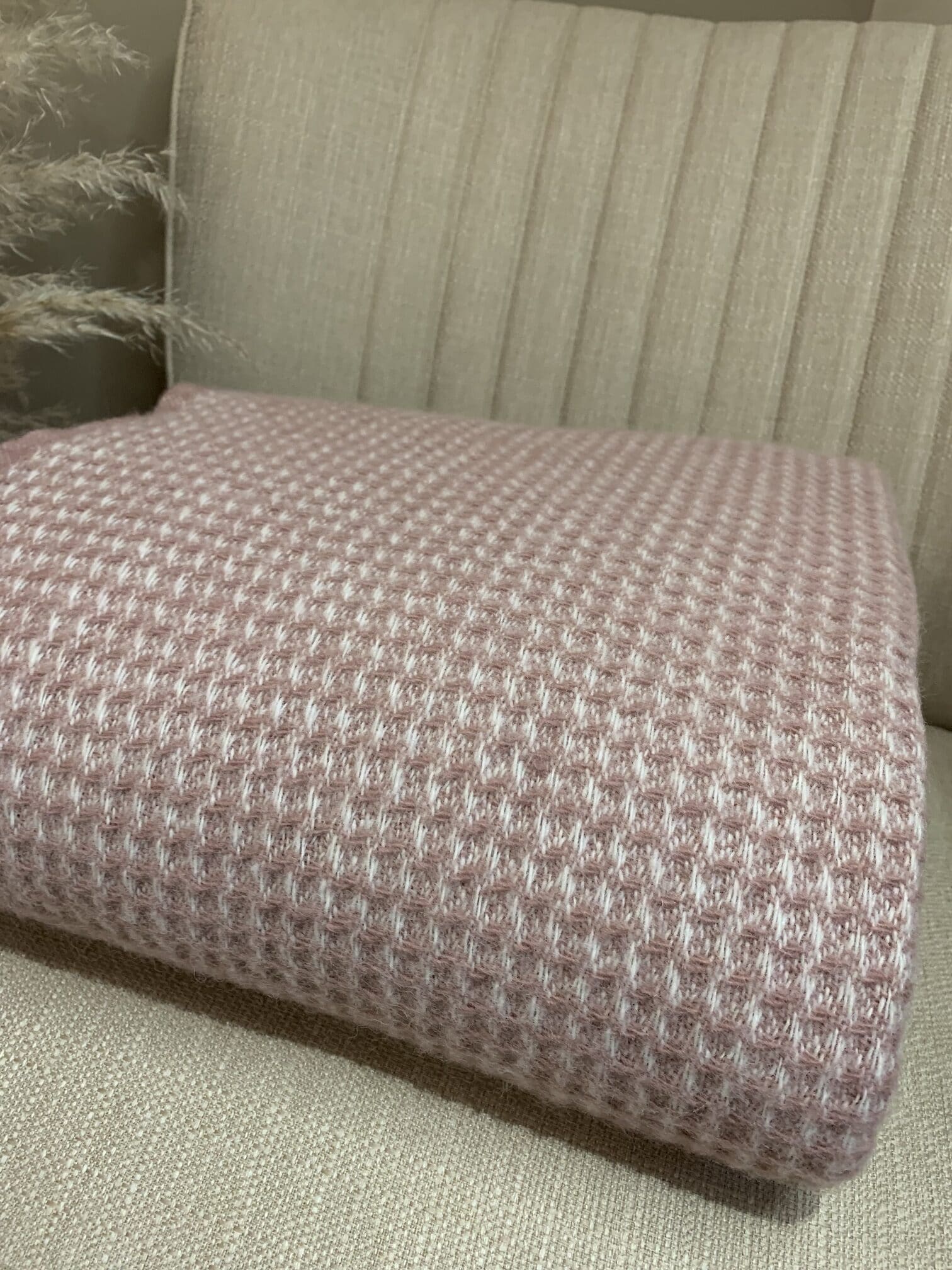 Extra Large Pink Waffle Throw
