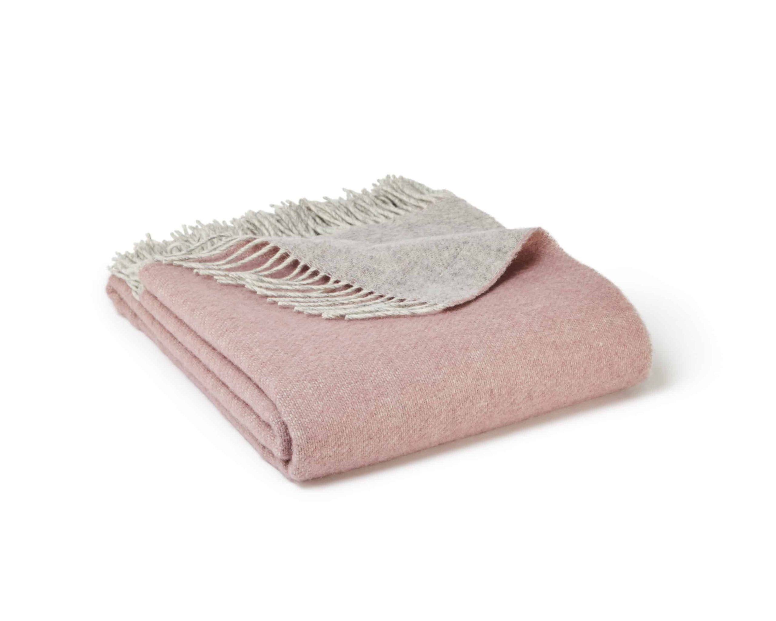 Pure New Wool Dartmoor Throw in Sunken Pink