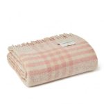Extra Large Hex Check Pink Throw