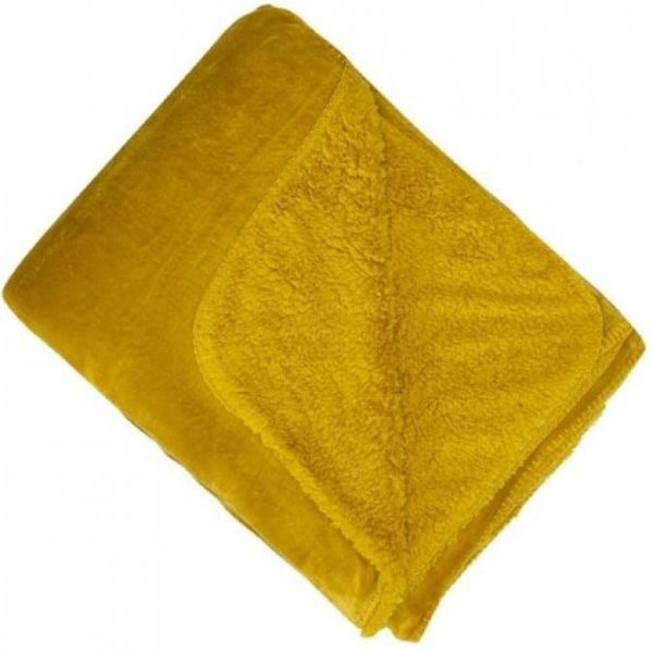 Cosy Mustard Reversible Throw