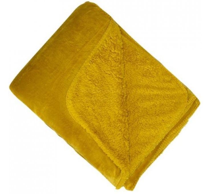 Cosy Mustard Reversible Throw